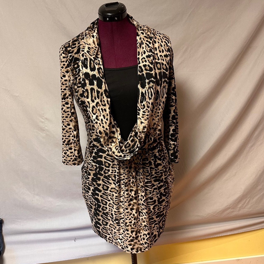 Papillon animal print dress